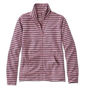 L. L. Bean: Women's Ultrasoft Sweats, Full-Zip Mock-Neck Jacket Stripe